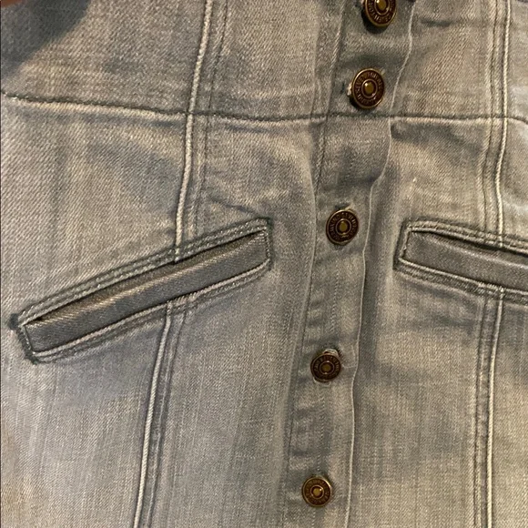 7 For All Mankind denim Pencil Skirt - Picture 3 of 10